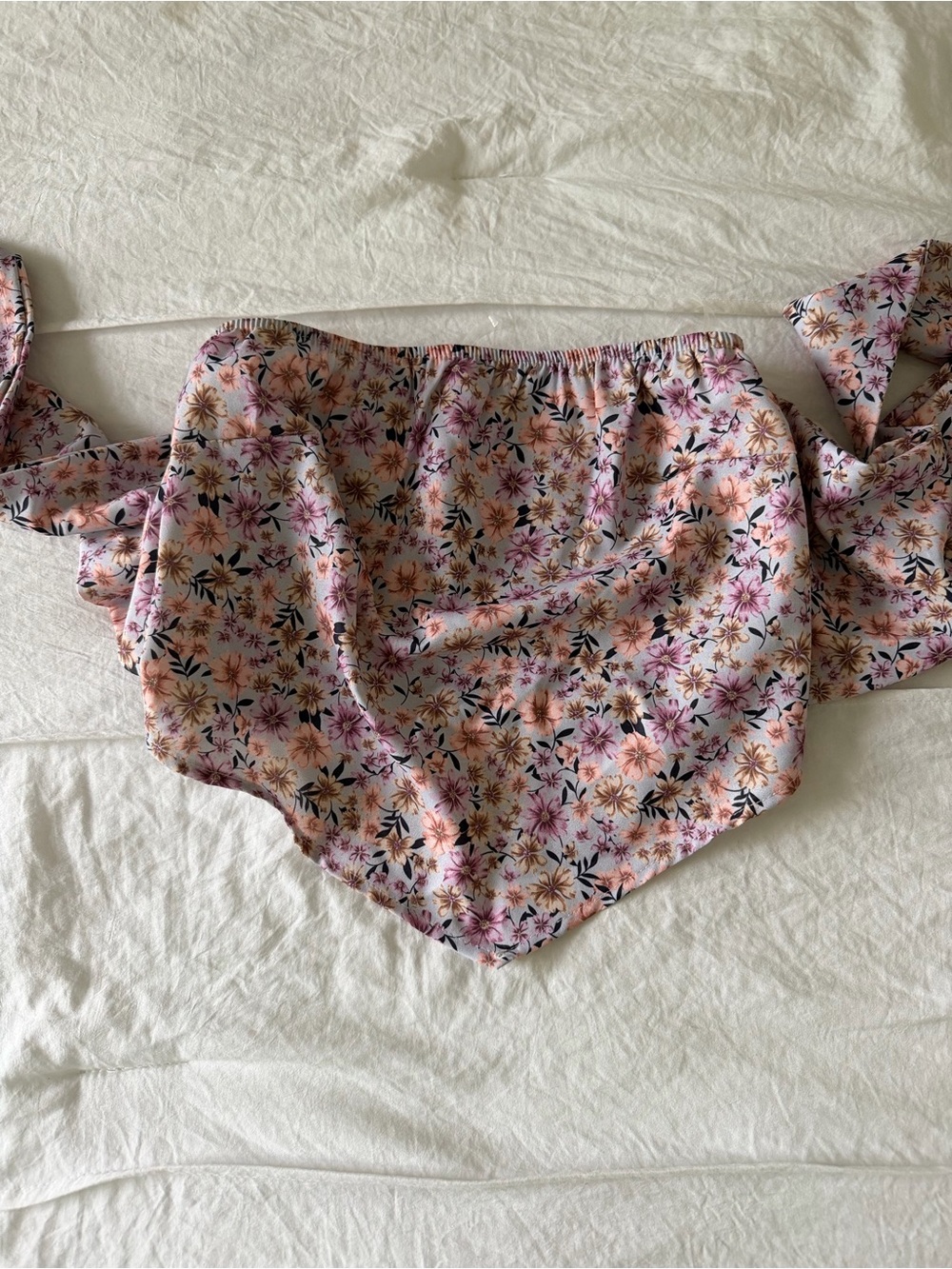 Altar'd State Pink and Peach Floral Off-Shoulder Camisole